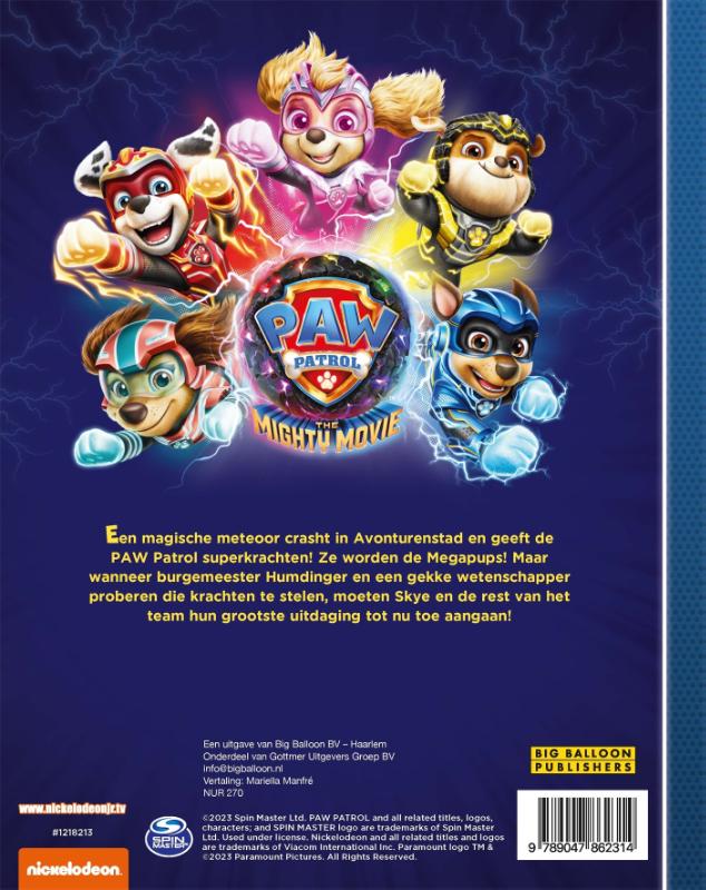 Achterkant van Mighty movie, het officiële filmboek