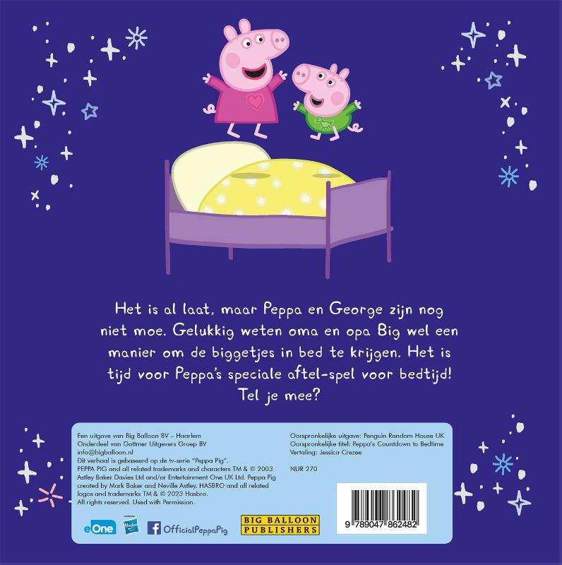 Achterkant van Bedtijd! Peppa, tel je mee?