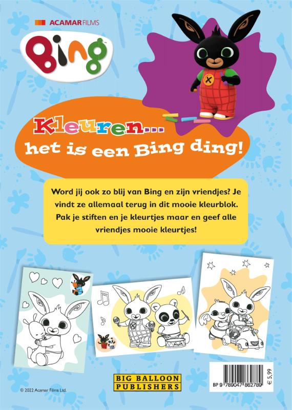 Achterkant van Kleuren... het is een Bing ding (kleurblok)