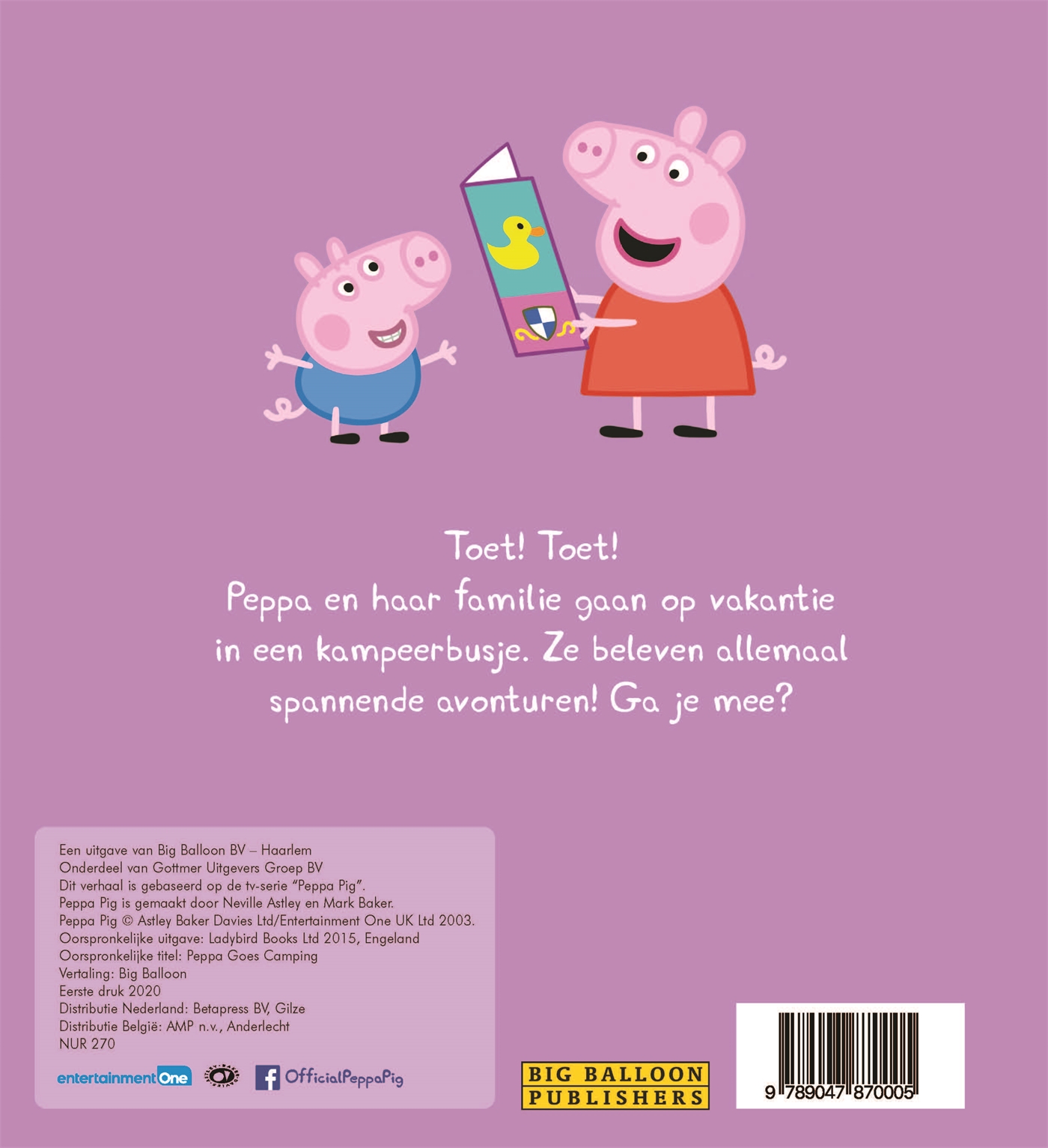 Achterkant van Peppa Pig - Peppa gaat kamperen (nr 14)