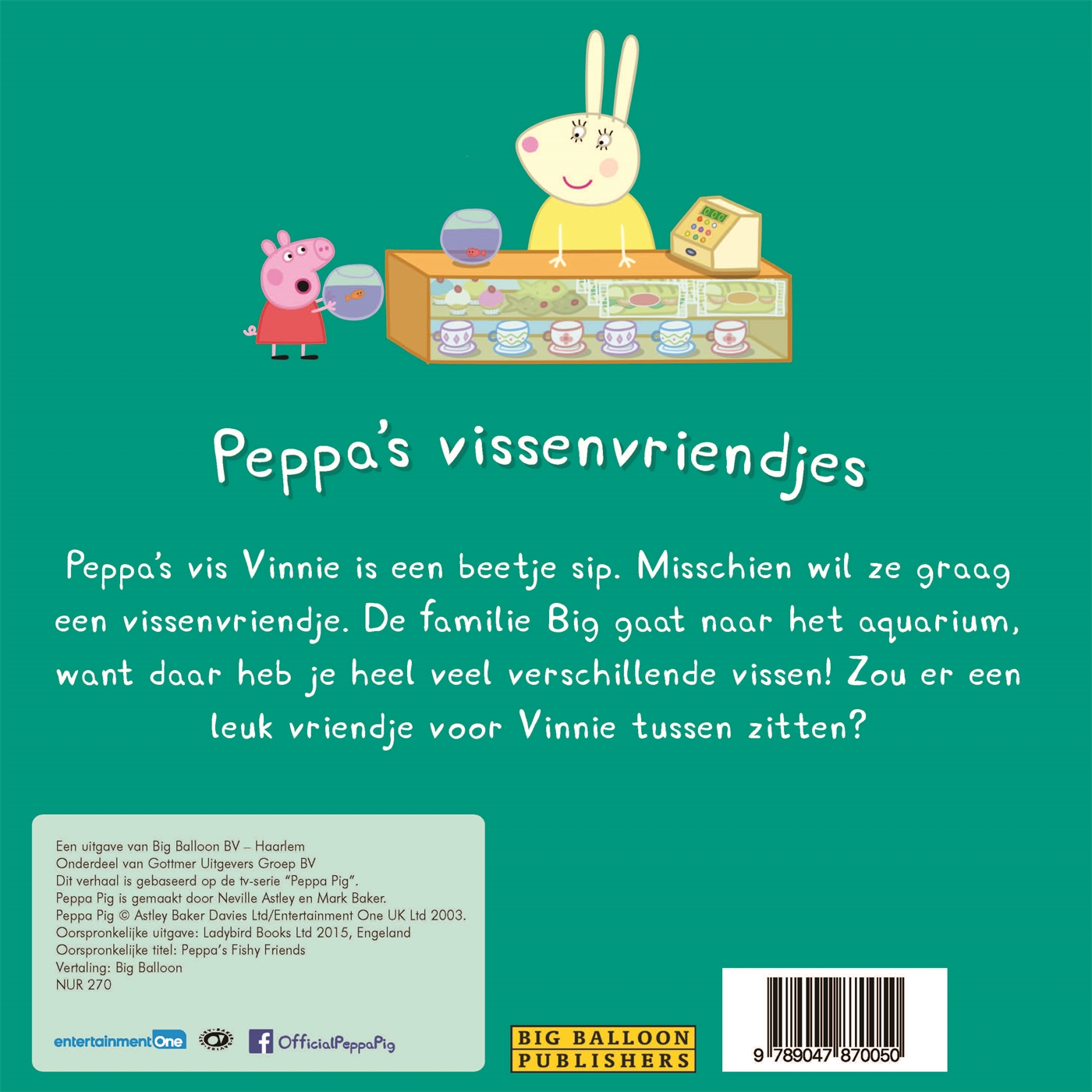 Achterkant van Peppa's vissenvriendjes
