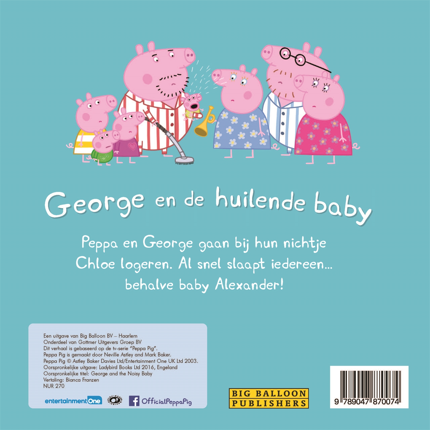 Achterkant van George en de huilende baby