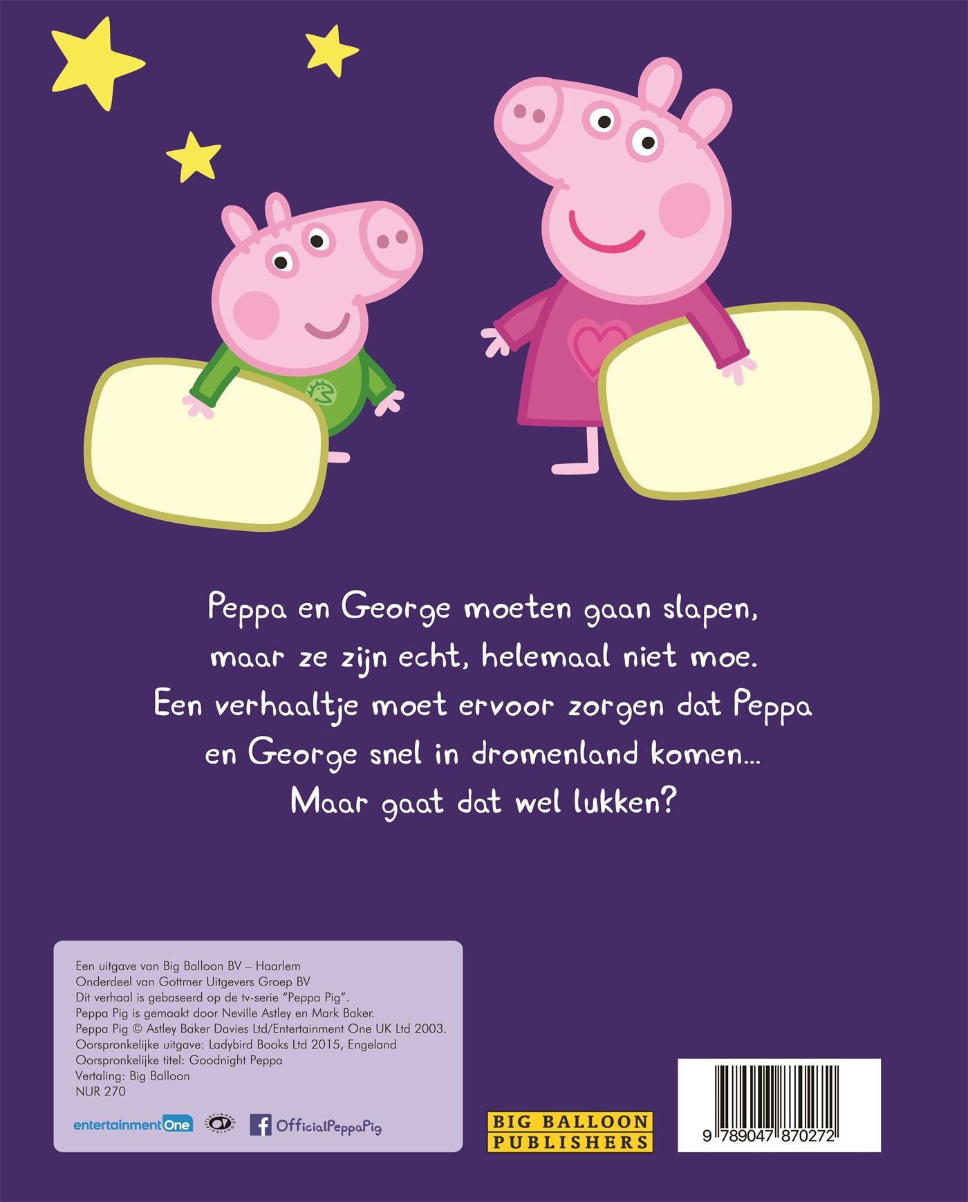 Achterkant van Slaap lekker Peppa
