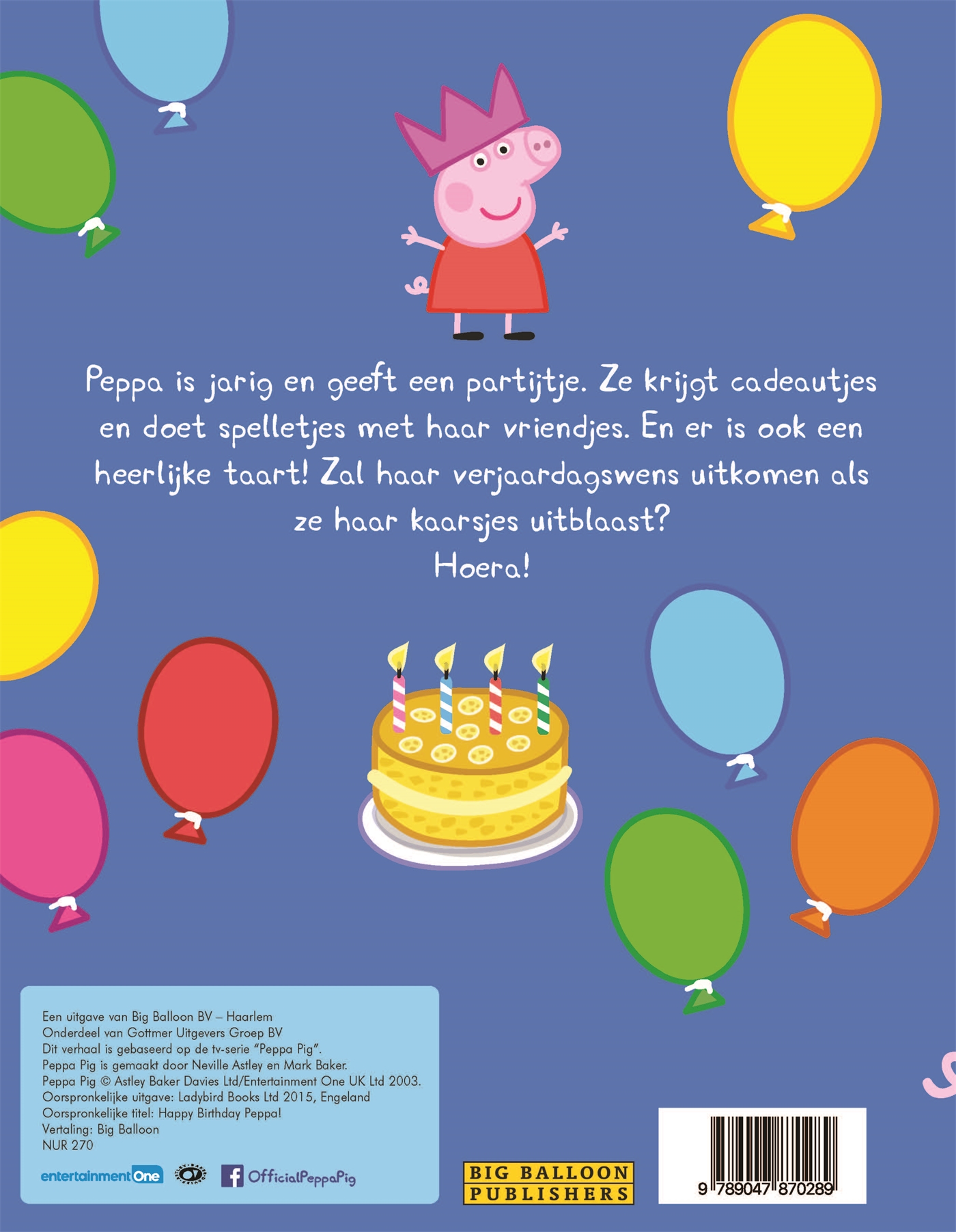 Achterkant van Hoera, Peppa!