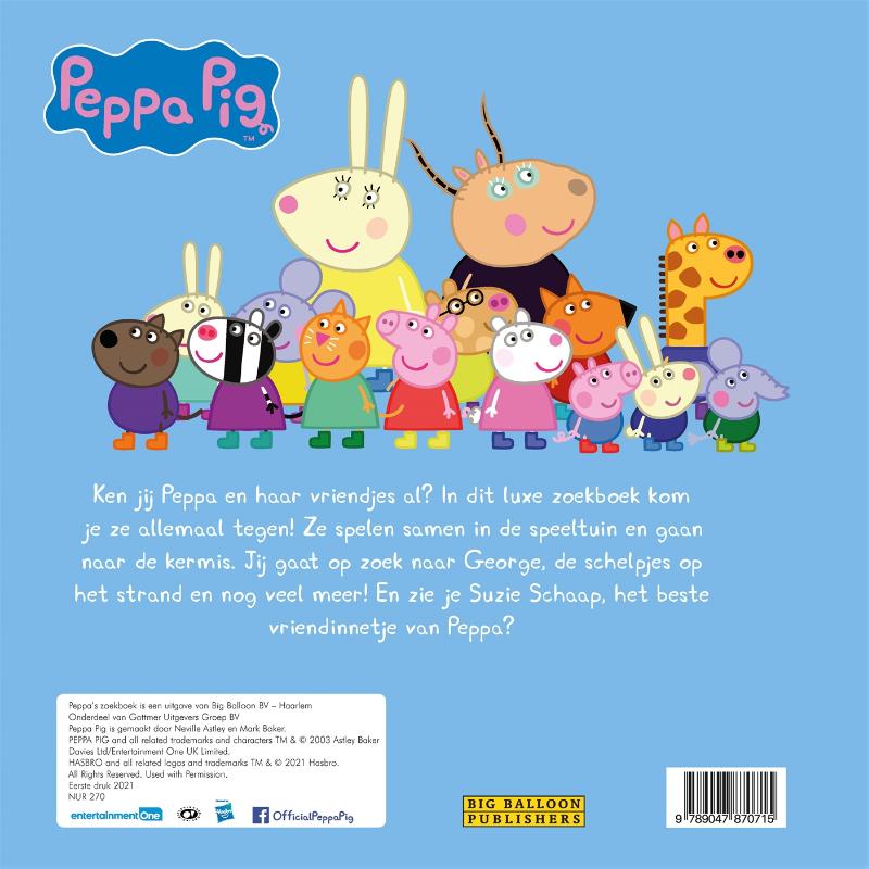 Achterkant van Peppa's Zoekboek