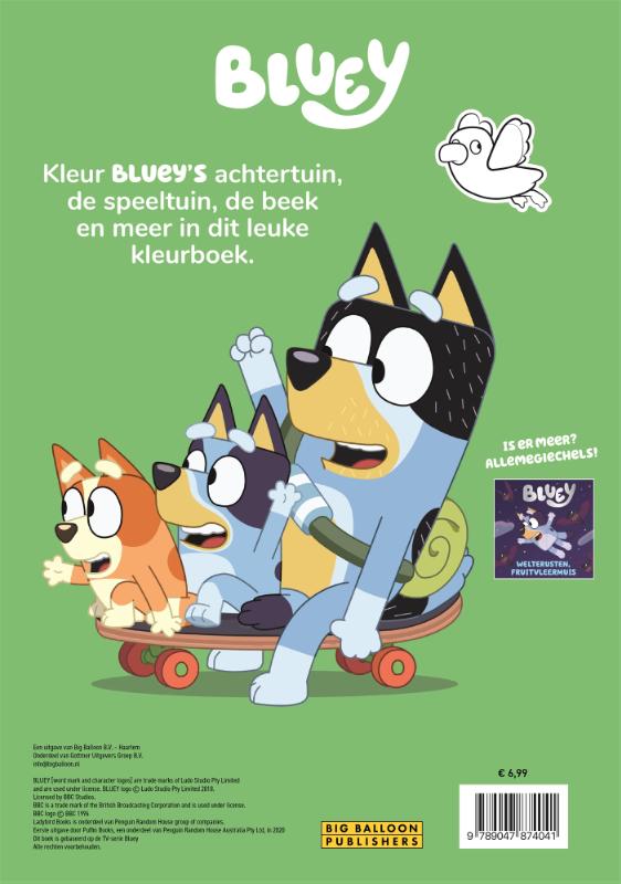 Achterkant van Grote achtertuin (kleurboek)