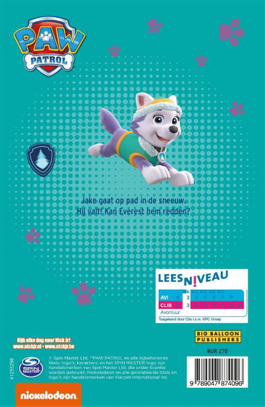 Achterkant van AVI - PAW Patrol, Everest redt de dag
