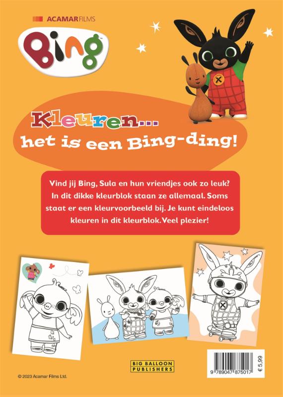 Achterkant van Kleuren met Bing en Flop