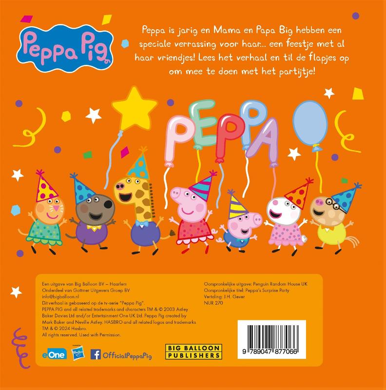 Achterkant van Peppa's verrassingsfeestje