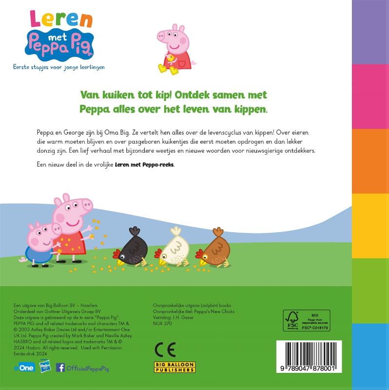 Achterkant van Peppa's kleine kuikentjes