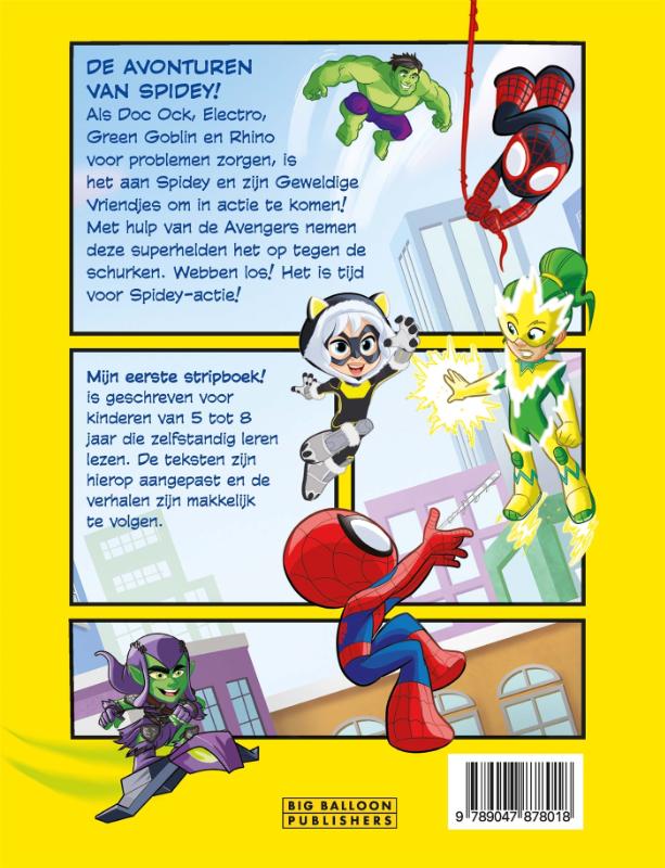 Achterkant van De avonturen van Spidey
