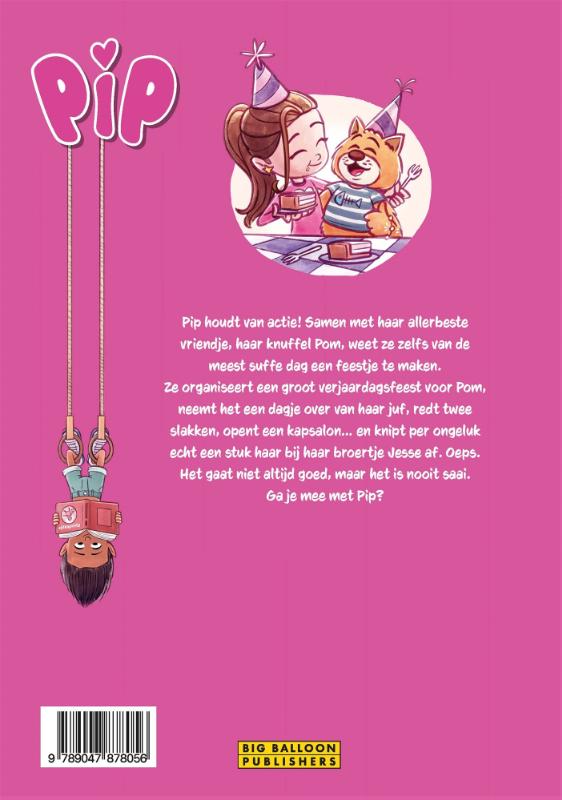 Achterkant van Op avontuur met Pip