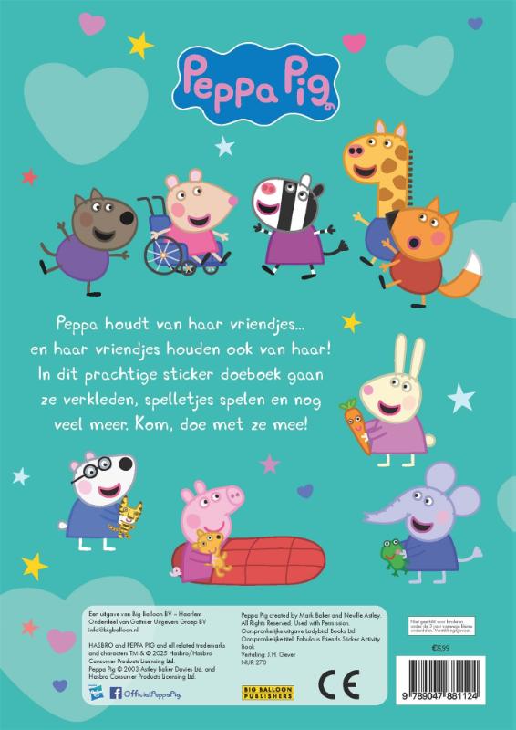 Achterkant van Peppa's fantastische vriendjes