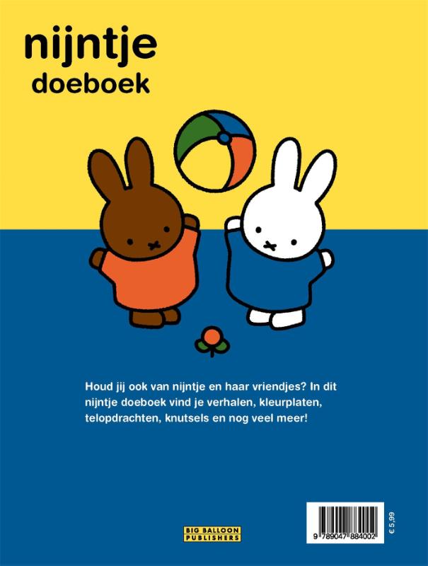 Achterkant van Nijntje doeboek