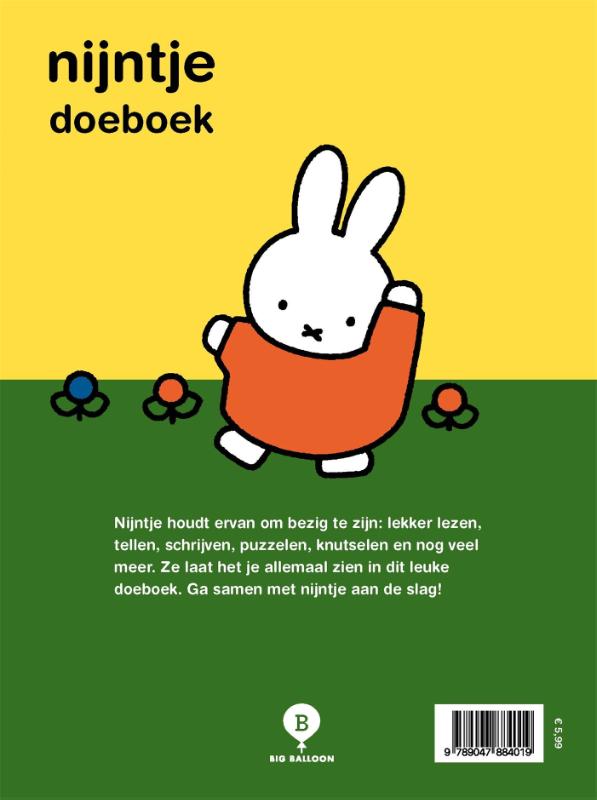 Achterkant van Nijntje doeboek