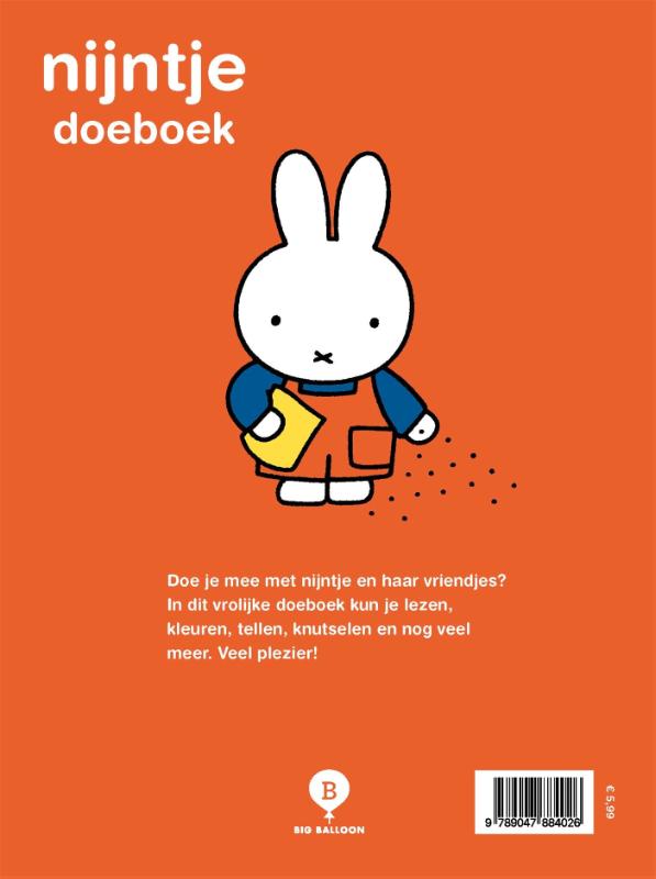 Achterkant van Nijntje doeboek