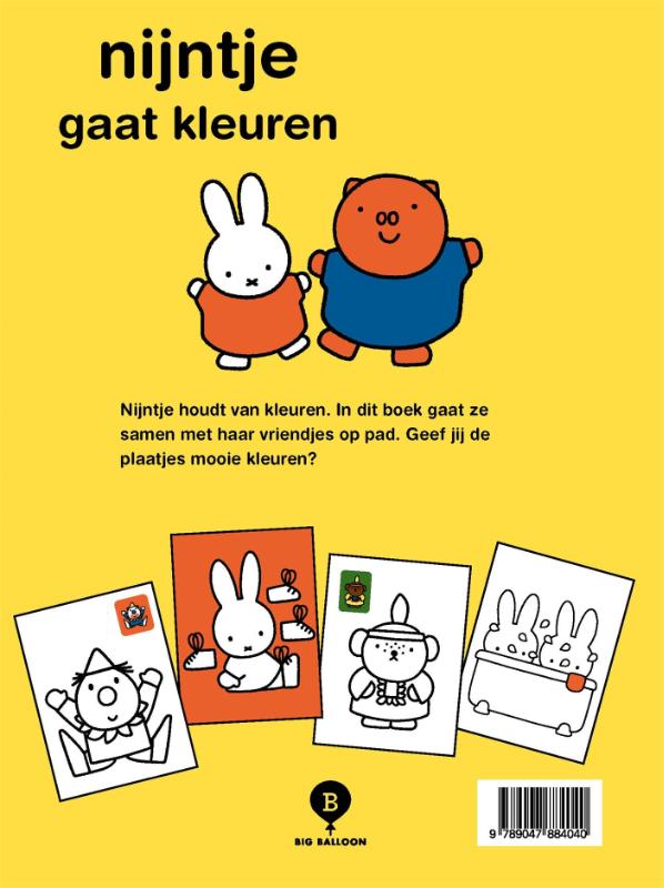 Achterkant van Nijntje gaat kleuren