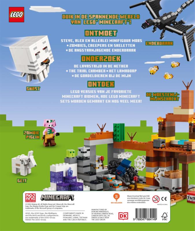 Achterkant van Groot LEGO® Minecraft™ boek