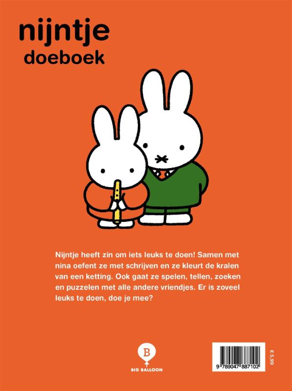 Achterkant van Nijntje doeboek