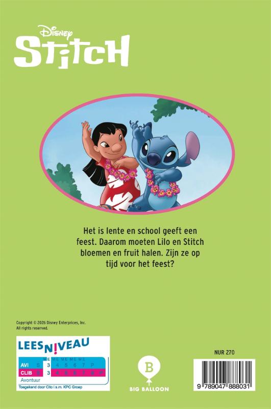 Achterkant van Disney Stitch - Het is lente!
