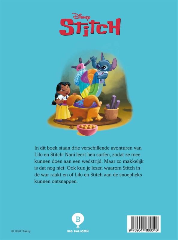 Achterkant van Lilo en Stitch leren surfen!