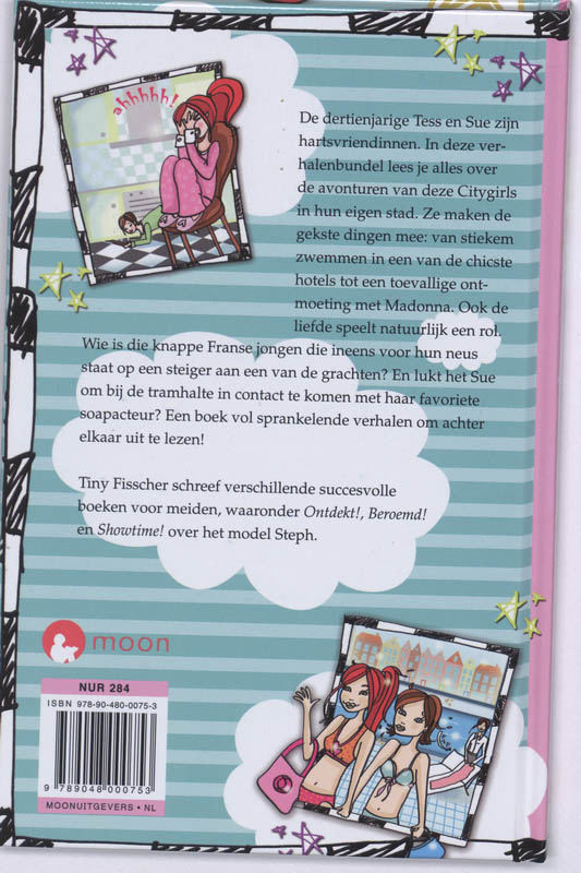 Achterkant van De avonturen van Tess en Sue