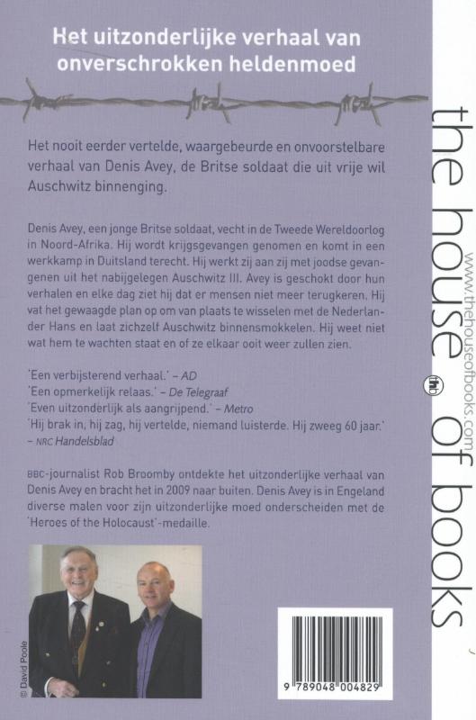 Achterkant van De man die naar Auschwitz wilde