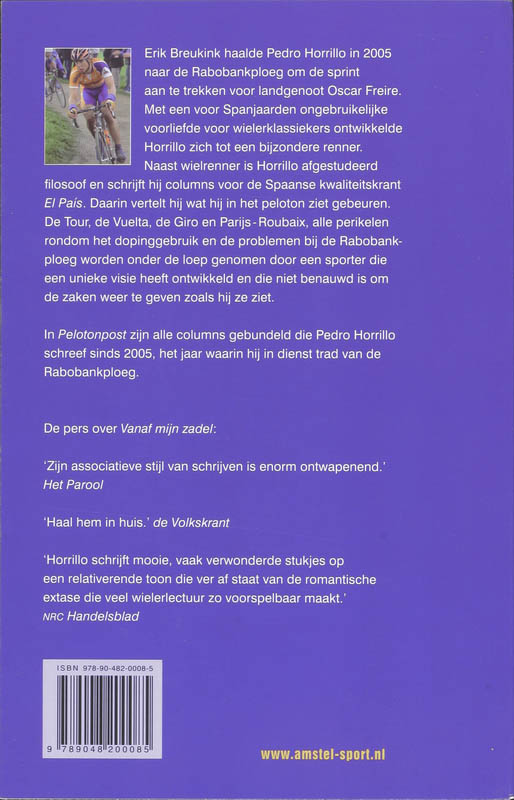 Achterkant van Pelotonpost