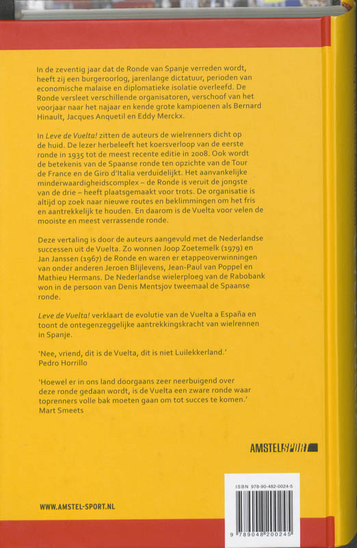 Achterkant van Leve de Vuelta