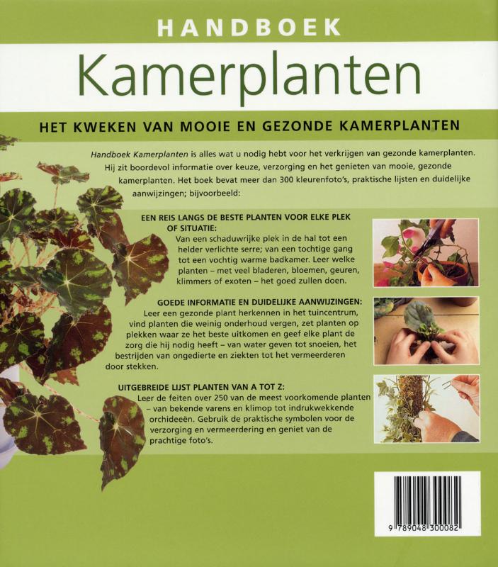 Achterkant van Handboek kamerplanten