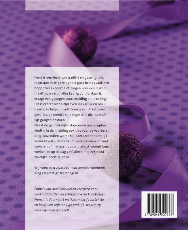Achterkant van Kerstmenu's