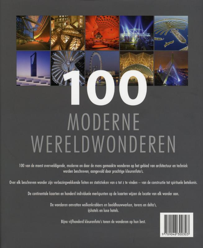 Achterkant van 100 moderne wereldwonderen