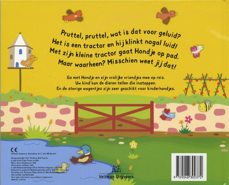 Achterkant van De drukke kleine tractor