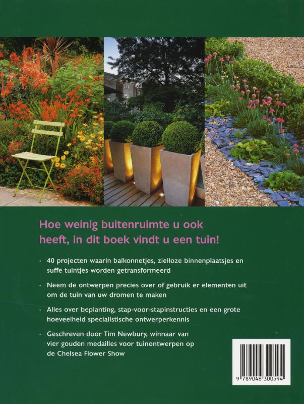 Achterkant van Handboek nieuwe tuinontwerpen