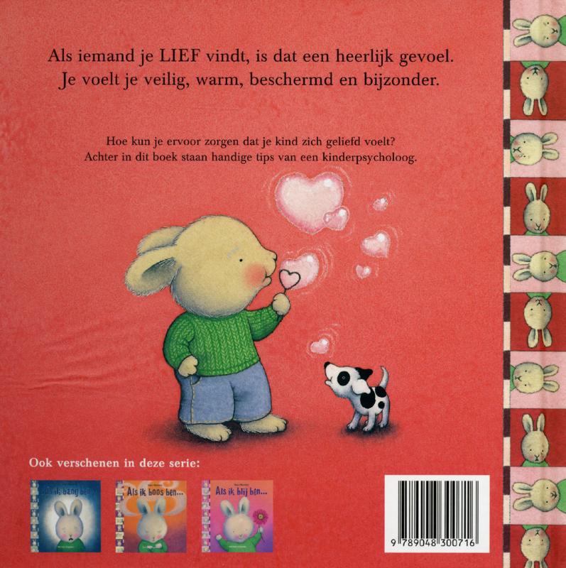 Achterkant van Als ik lief ben