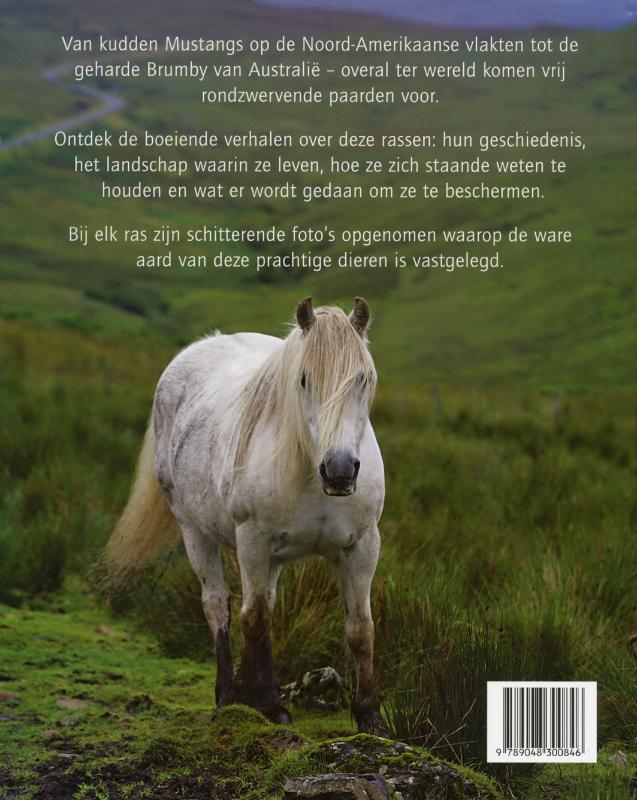 Achterkant van Wilde paarden uit de hele wereld