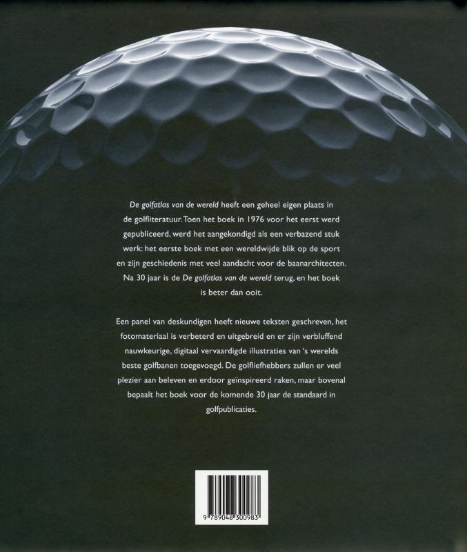 Achterkant van De golfatlas van de wereld
