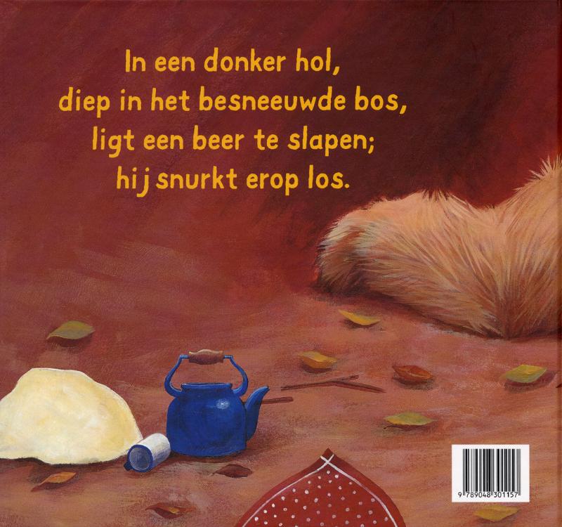 Achterkant van Beer snurkt door