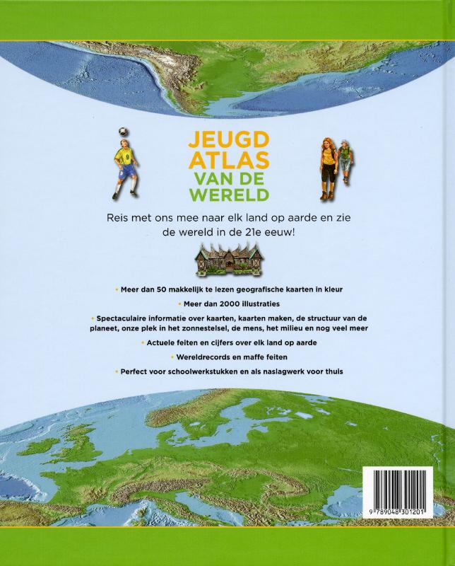 Achterkant van Jeugdatlas van de wereld