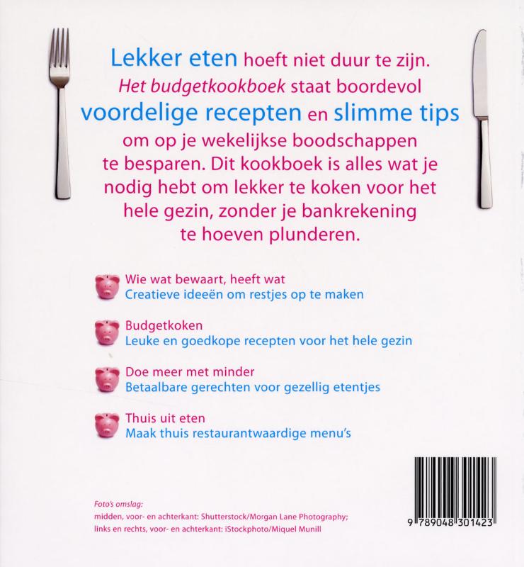 Achterkant van Het budgetkookboek