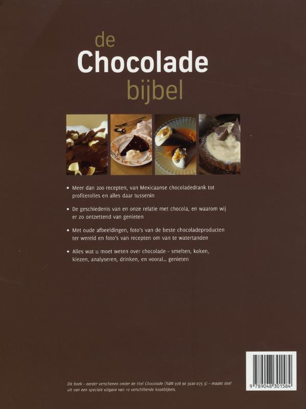 Achterkant van De chocoladebijbel