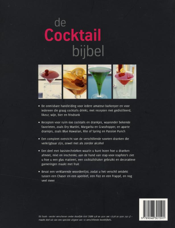 Achterkant van De cocktailbijbel