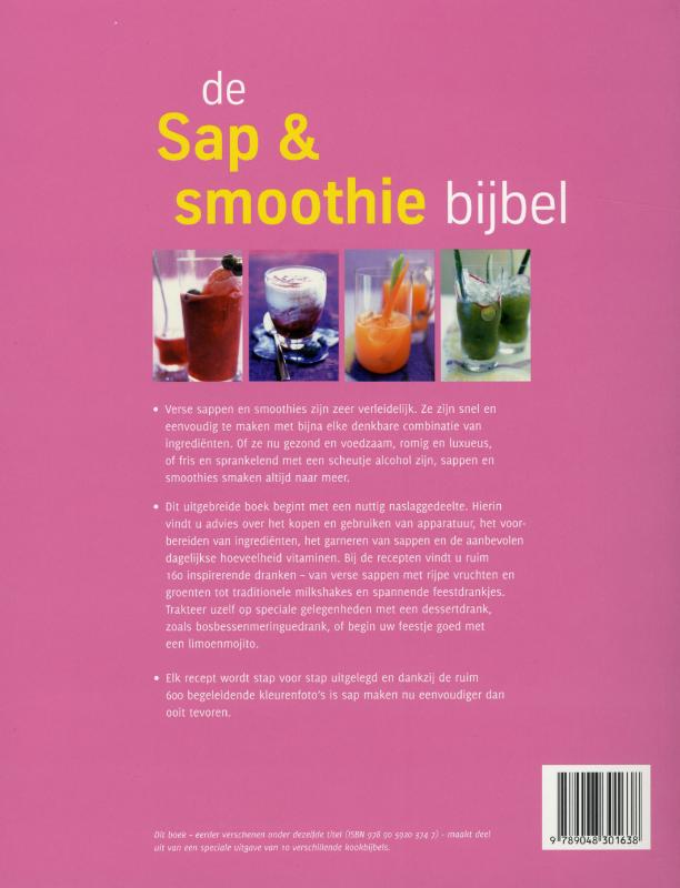 Achterkant van De sap- & smoothie bijbel