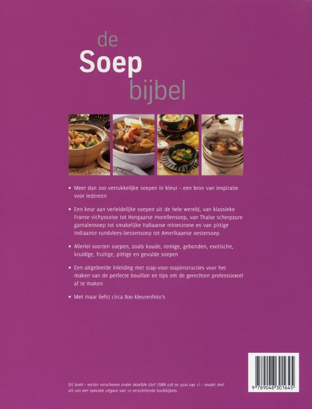 Achterkant van De soep bijbel