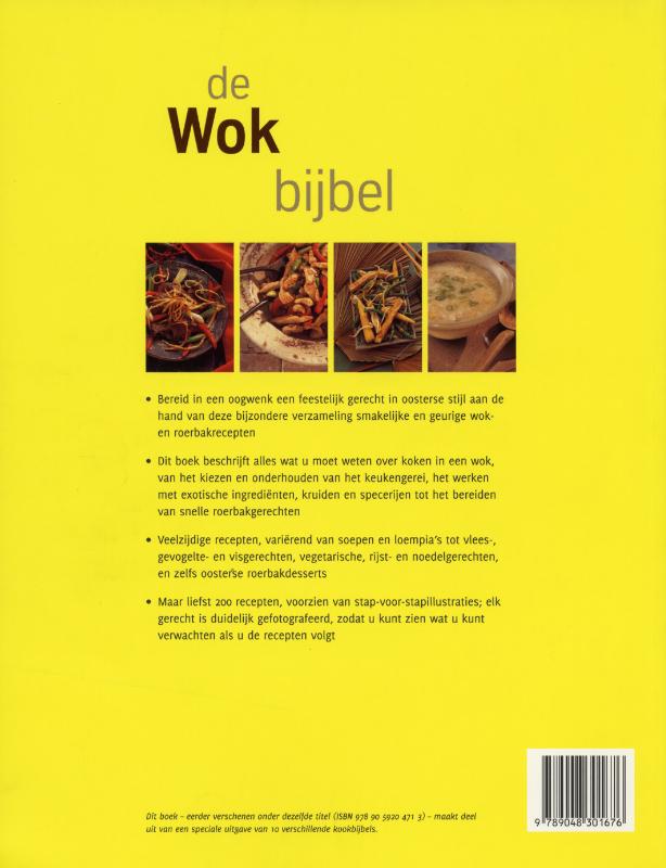 Achterkant van De Wok bijbel