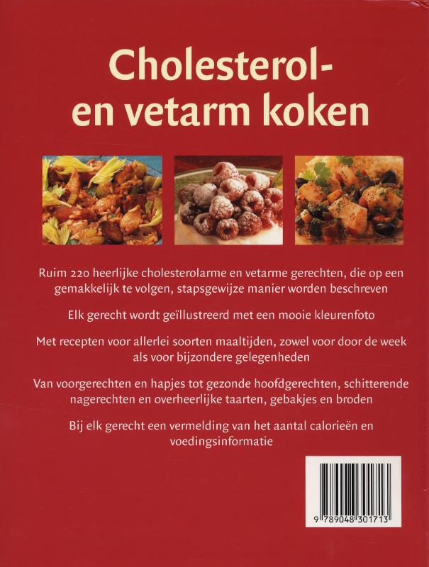 Achterkant van Cholesterol- en vetarm koken