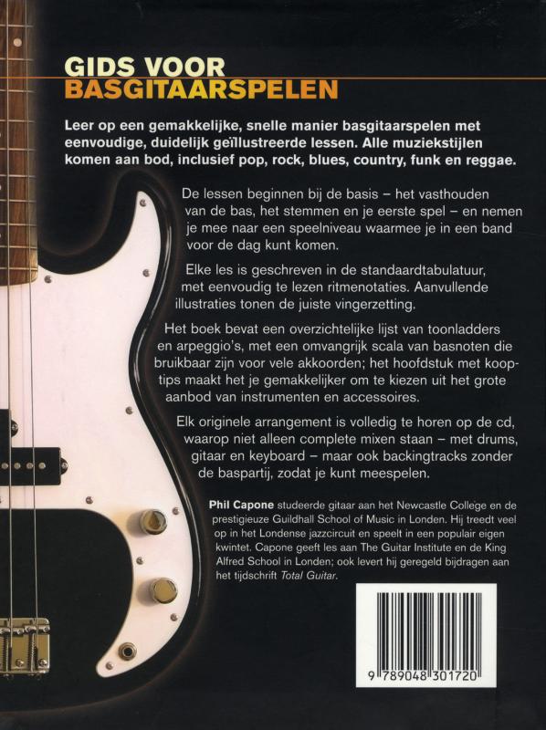 Achterkant van Gids voor basgitaarspelen