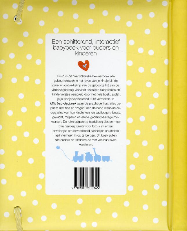 Achterkant van Mijn babydagboek