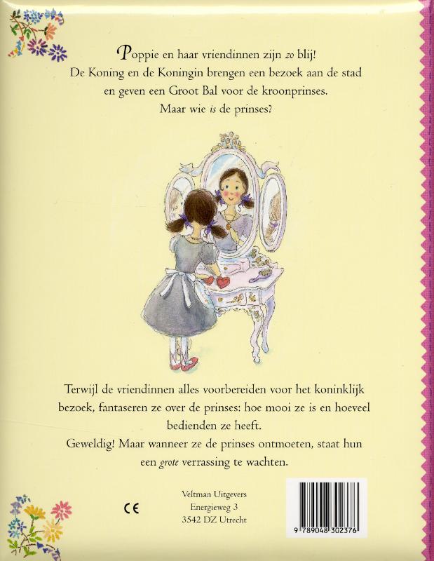 Achterkant van Prinses Poppie en de gouden ketting