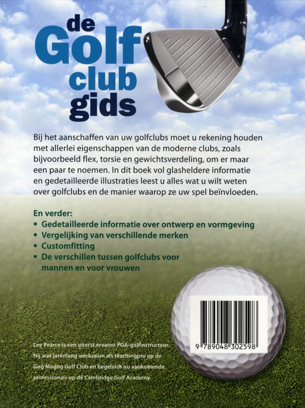 Achterkant van De golfclubgids